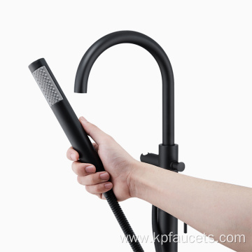 Filler Matte Black Floor Standing Bath Faucet